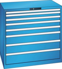 Schubladenschrank 8 Schubladen 1023x725x1000 RAL 5012 Lista 54x36E 78.188.010