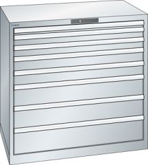Schubladenschrank 8 Schubladen 1023x725x1000 RAL 7035 Lista 54x36E 78.303.020