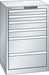 Schubladenschrank 6 Schubladen 564x572x850 RAL 7035 Lista 27x27E 14.258.020