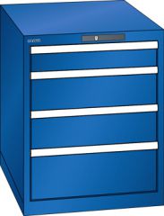 Schubladenschrank 4 Schubladen 564x725x700 RAL 5005 Lista 27x36E 14.350.100