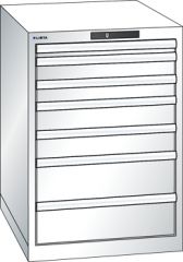 Schubladenschrank 7 Schubladen 564x725x800 RAL 9010 Lista 27x36E 78.134.110