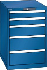 Schubladenschrank 5 Schubladen 564x725x850 RAL 5010 Lista 27x36E 78.142.090