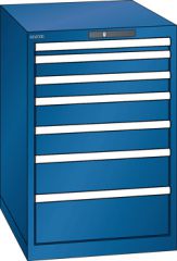 Schubladenschrank 7 Schubladen 564x725x850 RAL 5010 Lista 27x36E 78.146.090