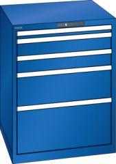 Schubladenschrank 5 Schubladen 717x725x850 RAL 5005 Lista 36x36E 14.505.100