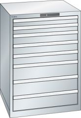 Schubladenschrank 8 Schubladen 717x725x1000 RAL 7035 Lista 36x36E 78.178.020