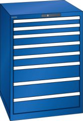 Schubladenschrank 8 Schubladen 717x725x1000 RAL 5005 Lista 36x36E 78.178.100