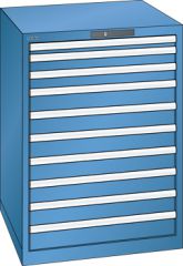 Schubladenschrank 10 Schubladen 717x725x1000 RAL 5019 Lista 36x36E 14.507.040