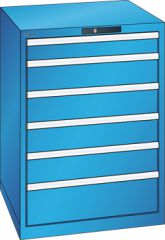Schubladenschrank 6 Schubladen 717x725x1000 RAL 5012 Lista 36x36E 14.509.010