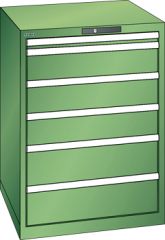 Schubladenschrank 6 Schubladen 717x725x1000 RAL 6011 Lista 36x36E 14.510.030