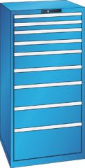Schubladenschrank 9 Schubladen 717x725x1450 RAL 5012 Lista 36x36E 78.182.010