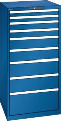 Schubladenschrank 9 Schubladen 717x725x1450 RAL 5010 Lista 36x36E 78.182.090