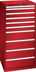 Schubladenschrank 10 Schubladen 717x725x1450 RAL 3003 Lista 36x36E 78.314.070