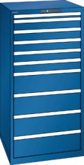 Schubladenschrank 10 Schubladen 717x725x1450 RAL 5010 Lista 36x36E 78.184.090