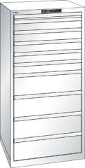 Schubladenschrank 10 Schubladen 717x725x1450 RAL 9010 Lista 36x36E 78.314.110