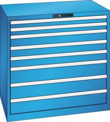 Schubladenschrank 8 Schubladen 1023x725x1000 RAL 5012 Lista 54x36E 78.189.010