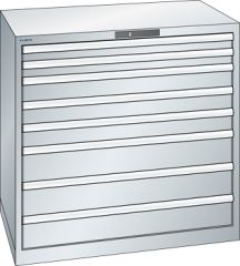 Schubladenschrank 8 Schubladen 1023x725x1000 RAL 7035 Lista 54x36E 78.189.020