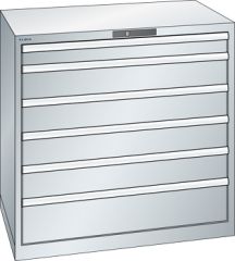 Schubladenschrank 6 Schubladen 1023x725x1000 RAL 7035 Lista 54x36E 78.291.020