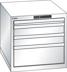 Schubladenschrank 4 Schubladen 564x725x533 RAL 9010 Lista 27x36E 15.009.110