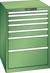 Schubladenschrank 7 Schubladen 717x725x1000 RAL 6011 Lista 36x36E 78.175.030