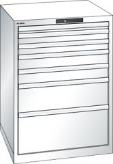 Schubladenschrank 7 Schubladen 717x725x1000 RAL 9010 Lista 36x36E 78.174.110