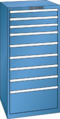 Schubladenschrank 9 Schubladen 717x725x1450 RAL 5019 Lista 36x36E 78.312.040