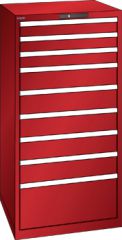 Schubladenschrank 9 Schubladen 717x725x1450 RAL 3003 Lista 36x36E 78.311.070