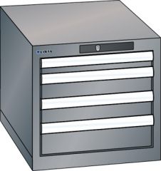 Schubladenschrank 4 Schubladen 411x572x383 NCS S 4502-B Lista 18x27E 78.411.080