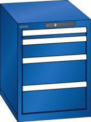 Schubladenschrank 4 Schubladen 411x572x533 RAL 5005 Lista 18x27E 78.415.100