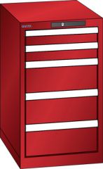 Schubladenschrank 5 Schubladen 411x572x700 RAL 3003 Lista 18x27E 78.421.070