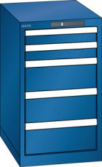 Schubladenschrank 5 Schubladen 411x572x700 RAL 5010 Lista 18x27E 78.421.090