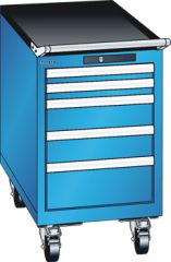 Schubladenschrank 5 Schubladen 411x725x723 RAL 5012 Lista 18x36E 78.455.010