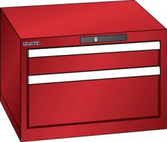 Schubladenschrank 2 Schubladen 564x572x383 RAL 3003 Lista 27x27E 78.468.070