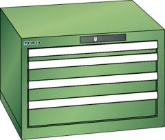Schubladenschrank 4 Schubladen 564x572x383 RAL 6011 Lista 27x27E 78.471.030