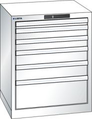 Schubladenschrank 6 Schubladen 564x572x700 RAL 9010 Lista 27x27E 78.487.110