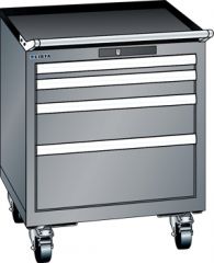 Schubladenschrank 4 Schubladen 564x572x723 NCS S 4502-B Lista 27x27E 78.490.080