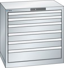 Schubladenschrank 6 Schubladen 717x572x700 RAL 7035 Lista 36x27E 78.565.020