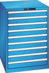 Schubladenschrank 9 Schubladen 717x725x1000 RAL 5012 Lista 36x36E 78.651.010