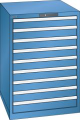 Schubladenschrank 9 Schubladen 717x725x1000 RAL 5019 Lista 36x36E 78.650.040