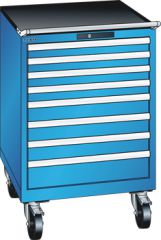 Schubladenschrank 8 Schubladen 717x725x1112 RAL 5012 Lista 36x36E 78.668.010