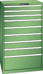 Schubladenschrank 9 Schubladen 870x725x1450 RAL 6011 Lista 45x36E 78.709.030