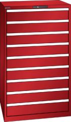 Schubladenschrank 9 Schubladen 870x725x1450 RAL 3003 Lista 45x36E 78.711.070
