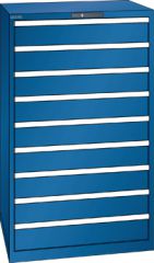 Schubladenschrank 9 Schubladen 870x725x1450 RAL 5010 Lista 45x36E 78.712.090