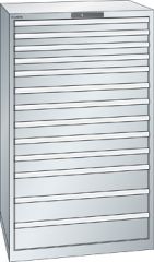 Schubladenschrank 13 Schubladen 870x725x1450 RAL 7035 Lista 45x36E 78.716.020
