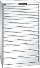 Schubladenschrank 13 Schubladen 870x725x1450 RAL 9010 Lista 45x36E 78.717.110