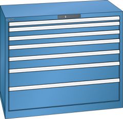 Schubladenschrank 7 Schubladen 1023x572x850 RAL 5019 Lista 54x27E 78.752.040