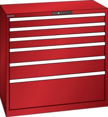 Schubladenschrank 6 Schubladen 1023x572x1000 RAL 3003 Lista 54x27E 78.757.070