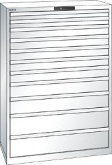 Schubladenschrank 11 Schubladen 1023x572x1450 RAL 9010 Lista 54x27E 78.776.110