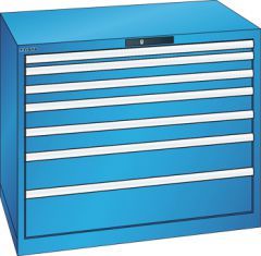 Schubladenschrank 7 Schubladen 1023x725x850 RAL 5012 Lista 54x36E 78.805.010