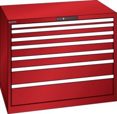 Schubladenschrank 7 Schubladen 1023x725x850 RAL 3003 Lista 54x36E 78.806.070