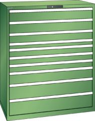 Schubladenschrank 10 Schubladen 1193x725x1450 RAL 6011 Lista 64x36E 78.838.030